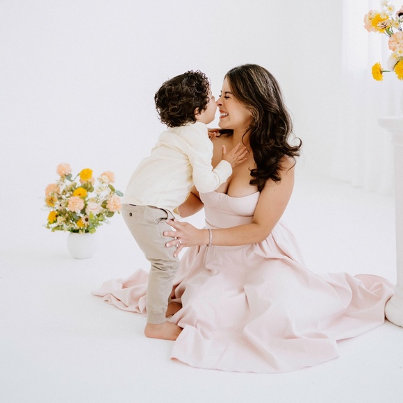 COPY - House of CB ‘Samaria’ Ballerina Pink Salt Twill Corset Midi Dress - Picture 6 of 7